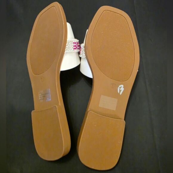 BRAND NEW BEBE RHINESTONE SLIDE SANDAL R3 - Picture 15 of 16